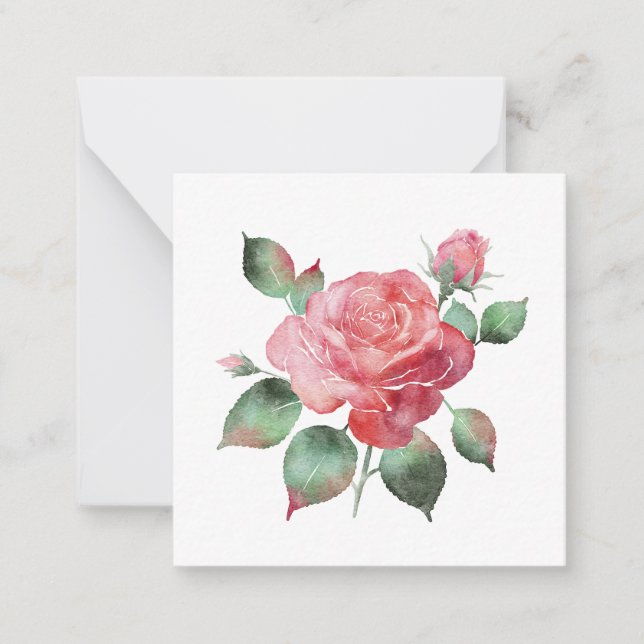 Delikate Rose Mitteilungskarte (Vorderseite)