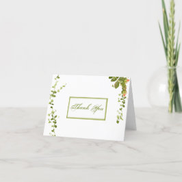 Delikate Rosenknospe und Ivy Dankeschön Card Dankeskarte