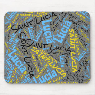 Delikate Saint Lucia Flag Farben Patriotic Mousepad