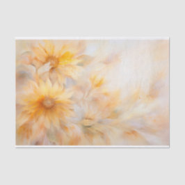 Delikate, sanfte, elegante Sonnenblumen Florals De Seidenpapier