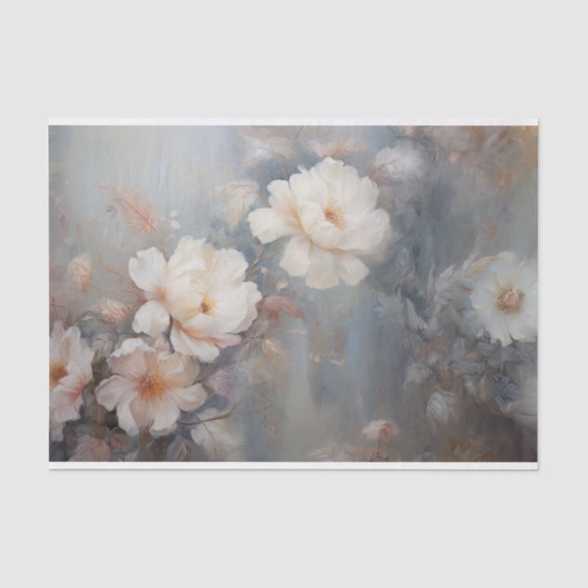 Delikate, sanfte, schöne, elegante Florals Dekorat Seidenpapier (Vorderseite)