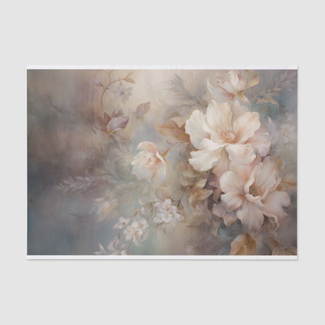 Delikate, sanfte, schöne, elegante Florals Dekorat Seidenpapier (Vorderseite)