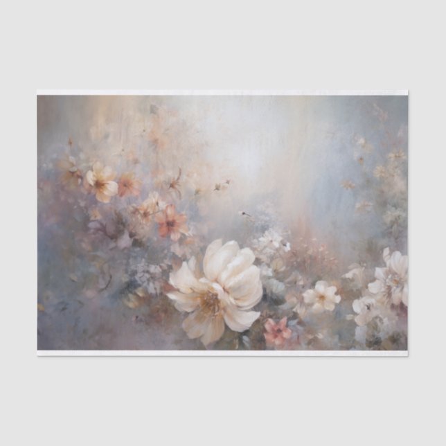 Delikate, sanfte, schöne, elegante Florals Dekorat Seidenpapier (Vorderseite)