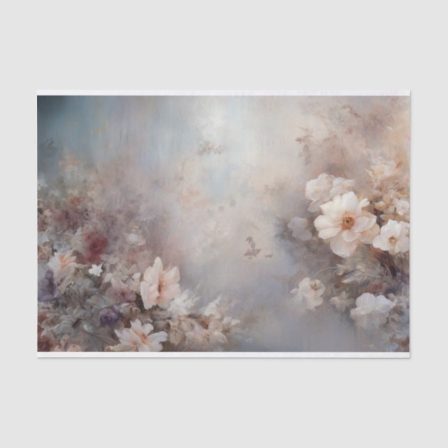 Delikate, sanfte, schöne, elegante Florals Dekorat Seidenpapier (Vorderseite)