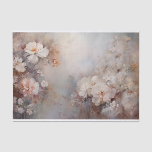Delikate, sanfte, schöne, elegante Florals Dekorat Seidenpapier (Vorderseite)