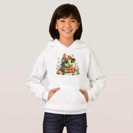 Delikate Schildkröte mit Juicy Watermelon Hoodie