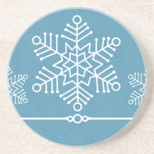Delikate Schneeflocken Untersetzer, leicht blau Sandstein Untersetzer