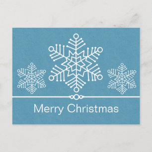 Delikate Schneeflocken Weihnachten Postkarte