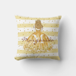 Delikate schöne Girl Simple Monogram Kissen