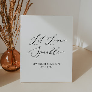 Delikate Schwarze Kalligrafie Gelassen Liebe Spark Sockelschild