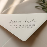 Delikate Script-Hochzeitsskripte-Rücksendeadresse Permastempel<br><div class="desc">Eine maßgeschneiderte Hochzeitsfeier-Rücksendeadresse-Briefmarke mit modernem elegantem Schwarz-Weiß-Design. Ideal für Hochzeitsreisen, um Termine zu sparen und vieles mehr.</div>