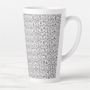 Delikate, sich wiederholende hellgraue Blumenmuste Milchtasse