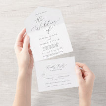 Delikate Silver Calligrafy Wedding