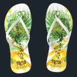 Delikate Sonnenblumen Bridesmaid Monogram Flip Flops<br><div class="desc">Sie werden diese wunderschöne handbemalte Aquarell von Sonnenblumen Liebe. Ideal für Ihre Hochzeitsstätten.</div>