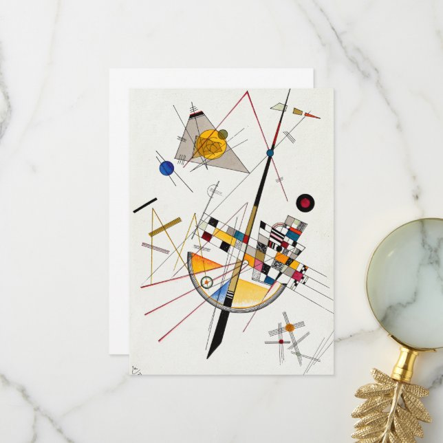 Delikate Spannung, Nr. 85 von Wassily Kandinsky Dankeskarte (Vorderseite/Rückseite Beispiel)