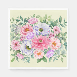 Delikate Summer Garden Party Blume Serviette