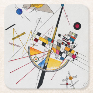 Delikate Tension No.85, Wassily Kandinsky Rechteckiger Pappuntersetzer