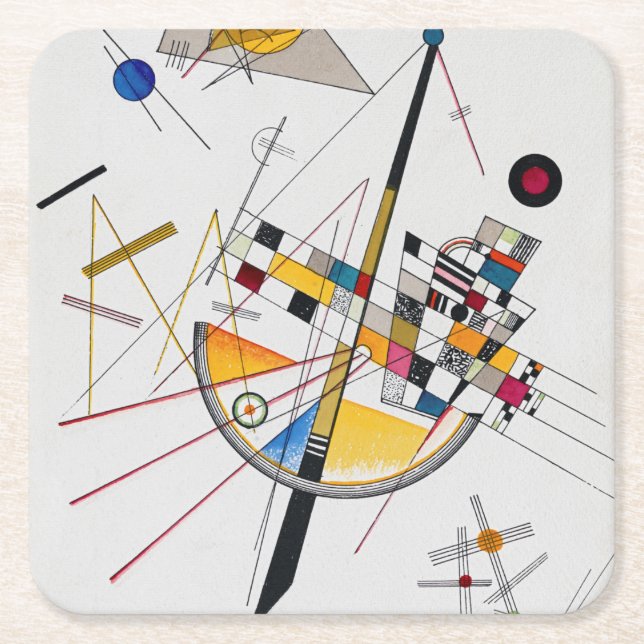 Delikate Tension No.85, Wassily Kandinsky Rechteckiger Pappuntersetzer (Vorderseite)