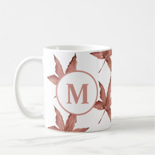 Delikate trockene Ahorn-Blätter Muster Kaffeetasse