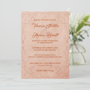 Delikate Vintag-schicke Hochzeitseinladung Einladung