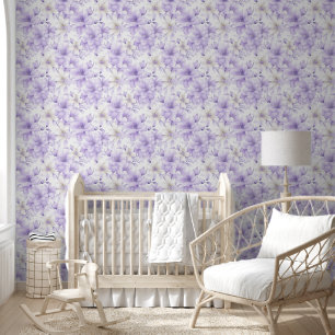 Delikate Violett-Blumen Tapete