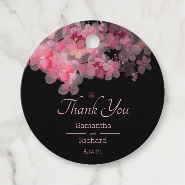 Delikate Wasserfarben Geschenkanhänger (Vorderseite)