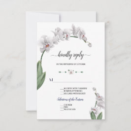Delikate Wasserfarben Orchideen Blume Blühen Hochz RSVP Karte