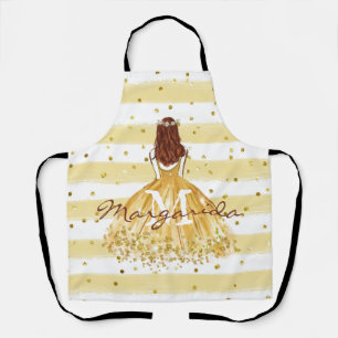 Delikate Watercolor Ballerina Monogram Schürze