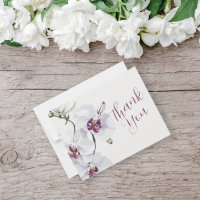 Delikate Weiße Orchideen Malerei Danke Karte