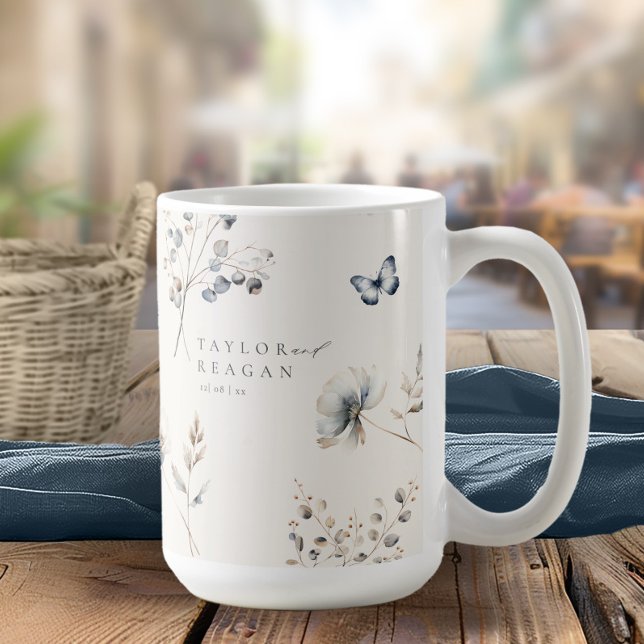 Delikate Wildblume Watercolor Wedding ID1102 Kaffeetasse (Von Creator hochgeladen)