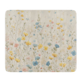 Delikate Wildblume Wiesen Kunst Schneidebrett
