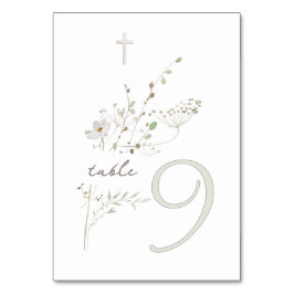 Delikate Wildblumen Bouquet Taufe 10 Tischnummer