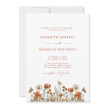 Delikate Wildblumen Herbst Einfach Hochzeit