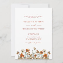 Delikate Wildblumen Herbst Einfach Hochzeit