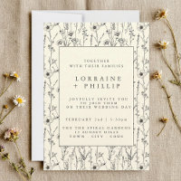 Delikate wilde Blume nahtlose Muster Hochzeit