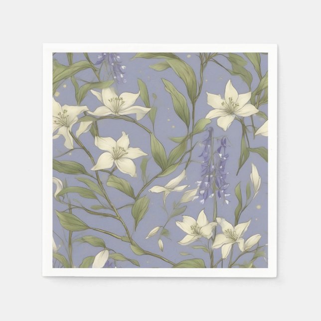 Delikate Willow Branchen und Blume Serviette (Vorderseite)