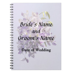 Delikate Wisteria Wedding Products Notizblock