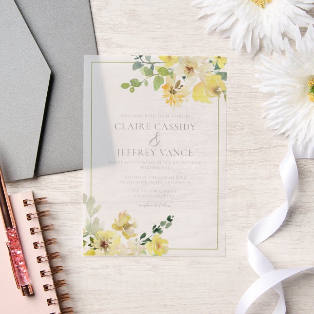 Delikate Yellow Floral Summer Garden Wedding (Hochzeit)