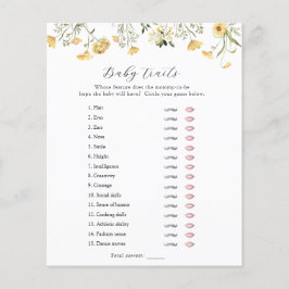 Delikate Yellow Wildblume Baby Tracks Duschgelspie