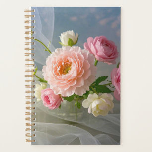 Delikate Zeitlose Elegante Rosa Blume Planer