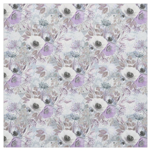 Delikater Anemonenstrauch. Stoff (Muster)