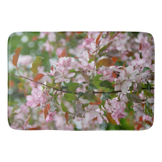 Delikater Apfelbaum mit Blume Badematte (Vorderseite)