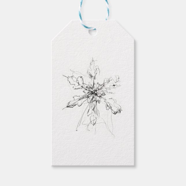 Delikater Single Snowflake Geschenkanhänger (Vorderseite)