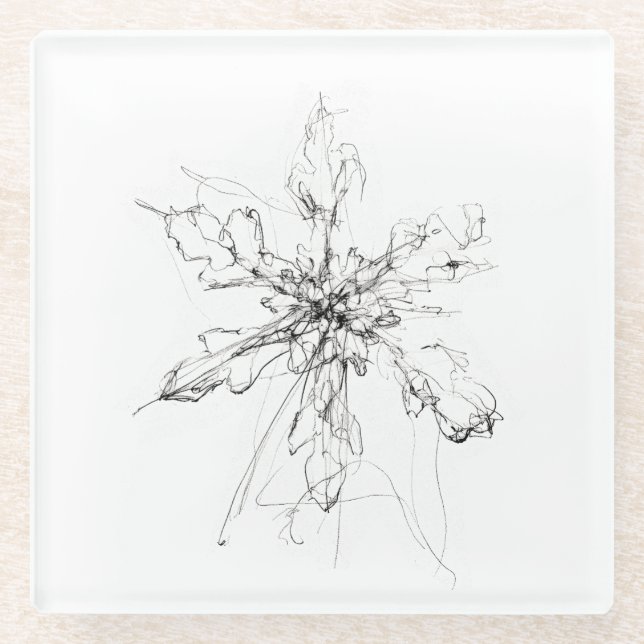 Delikater Single Snowflake Glasuntersetzer (Vorderseite)