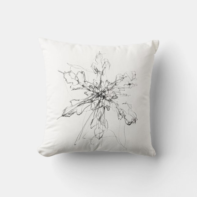 Delikater Single Snowflake Kissen (Vorderseite)