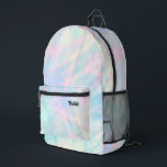 delikates abstraktes Pastellmuster Bedruckter Rucksack<br><div class="desc">Pastellhintergrund</div>