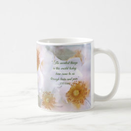 Delikates Blossom mit Zitat Kaffeetasse