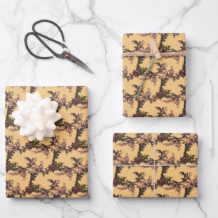 Delikates Blume Muster   Geschenkpapier Set