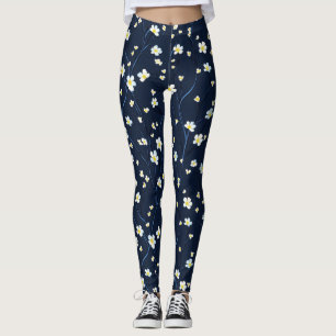 Delikates Blume Muster Leggings