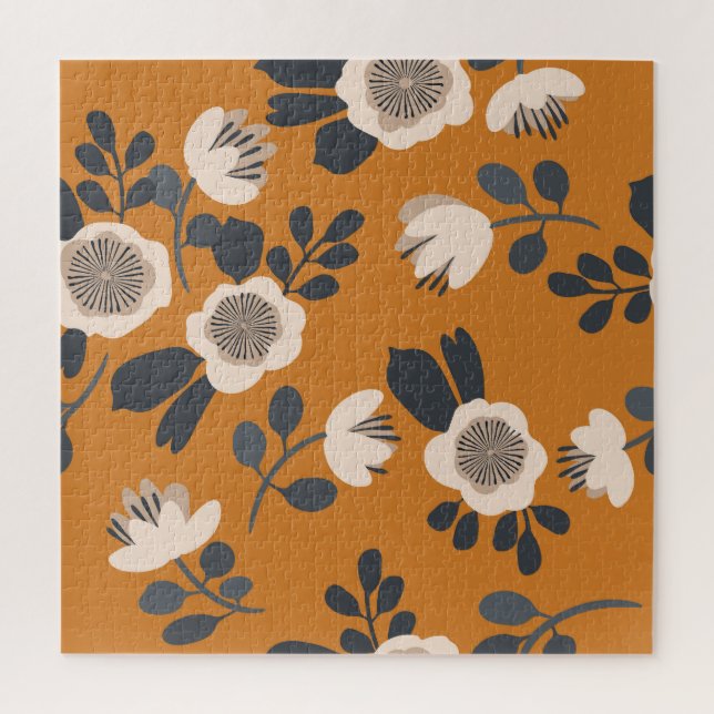 Delikates botanisches Vintages Blumenmuster (Vertikal)